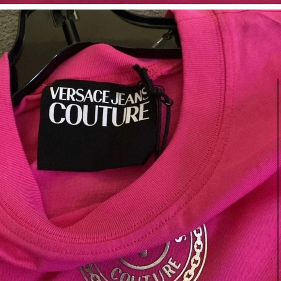Versace Jeans Couture Pink T-Shirt cotton size XS - Picture 3 of 3
